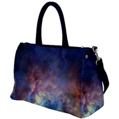 Lagoon Nebula Interstellar Cloud Pastel Pink, Turquoise And Yellow Stars Duffel Travel Bag by genx