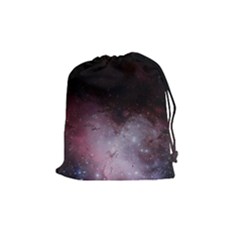 Eagle Nebula Wine Pink And Purple Pastel Stars Astronomy Drawstring Pouch (medium)