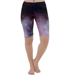 Eagle Nebula Wine Pink And Purple Pastel Stars Astronomy Cropped Leggings  by genx