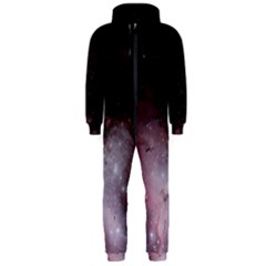 Eagle Nebula Wine Pink And Purple Pastel Stars Astronomy Hooded Jumpsuit (men)  by genx