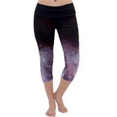 Eagle Nebula Wine Pink And Purple Pastel Stars Astronomy Capri Yoga Leggings