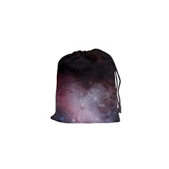 Eagle Nebula Wine Pink And Purple Pastel Stars Astronomy Drawstring Pouch (xs)