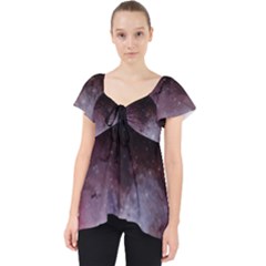 Eagle Nebula Wine Pink And Purple Pastel Stars Astronomy Lace Front Dolly Top by genx