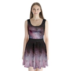 Eagle Nebula Wine Pink And Purple Pastel Stars Astronomy Split Back Mini Dress  by genx