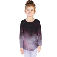 Eagle Nebula Wine Pink And Purple Pastel Stars Astronomy Kids  Long Sleeve Tee