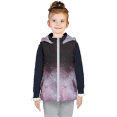 Eagle Nebula Wine Pink And Purple Pastel Stars Astronomy Kid s Hooded Puffer Vest