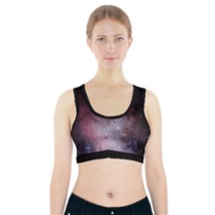 Eagle Nebula Wine Pink And Purple Pastel Stars Astronomy Sports Bra With Pocket