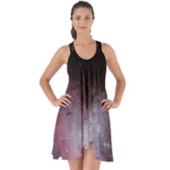 Eagle Nebula Wine Pink And Purple Pastel Stars Astronomy Show Some Back Chiffon Dress by genx