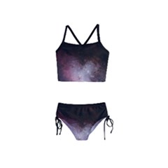 Eagle Nebula Wine Pink And Purple Pastel Stars Astronomy Girls  Tankini Swimsuit by genx