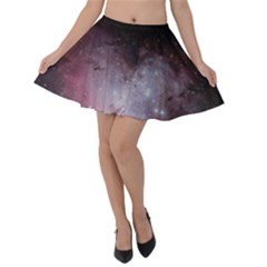 Eagle Nebula Wine Pink And Purple Pastel Stars Astronomy Velvet Skater Skirt