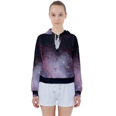 Eagle Nebula Wine Pink And Purple Pastel Stars Astronomy Women s Tie Up Sweat