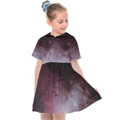 Eagle Nebula Wine Pink And Purple Pastel Stars Astronomy Kids  Sailor Dress by genx