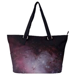Eagle Nebula Wine Pink And Purple Pastel Stars Astronomy Full Print Shoulder Bag