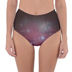 Christmas Tree Cluster Red Stars Nebula Constellation Astronomy Reversible High-waist Bikini Bottoms