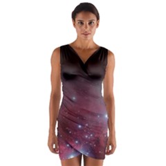Christmas Tree Cluster Red Stars Nebula Constellation Astronomy Wrap Front Bodycon Dress