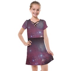 Christmas Tree Cluster Red Stars Nebula Constellation Astronomy Kids  Cross Web Dress by genx