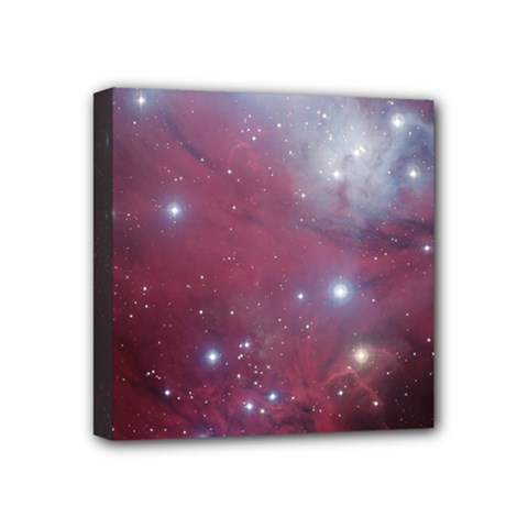 Christmas Tree Cluster Red Stars Nebula Constellation Astronomy Mini Canvas 4  X 4  (stretched)