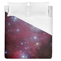 Christmas Tree Cluster Red Stars Nebula Constellation Astronomy Duvet Cover (queen Size) by genx