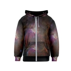 Orion Nebula Star Formation Orange Pink Brown Pastel Constellation Astronomy Kids  Zipper Hoodie by genx