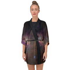 Orion Nebula Star Formation Orange Pink Brown Pastel Constellation Astronomy Half Sleeve Chiffon Kimono by genx