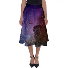 Carina Nebula Ngc 3372 The Grand Nebula Pink Purple And Blue With Shiny Stars Astronomy Perfect Length Midi Skirt