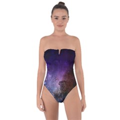 Carina Nebula Ngc 3372 The Grand Nebula Pink Purple And Blue With Shiny Stars Astronomy Tie Back One Piece Swimsuit