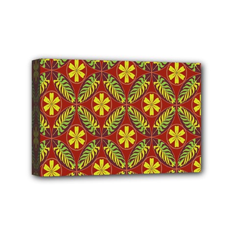 Abstract Floral Pattern Background Mini Canvas 6  X 4  (stretched)