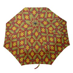 Abstract Floral Pattern Background Folding Umbrellas