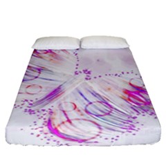 Colorful Butterfly Purple Fitted Sheet (queen Size)