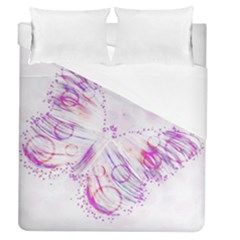 Colorful Butterfly Purple Duvet Cover (queen Size) by Mariart