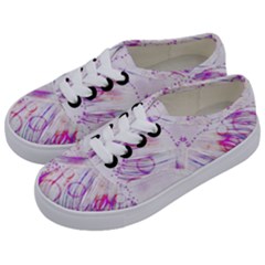 Colorful Butterfly Purple Kids  Classic Low Top Sneakers