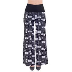 Tape Cassette 80s Retro Genx Pattern Black And White So Vintage Palazzo Pants by genx