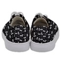 Tape Cassette 80s Retro GenX Pattern black and White Kids  Low Top Canvas Sneakers View4