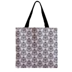 Scarab Pattern Egyptian Mythology Black And White Zipper Grocery Tote Bag by genx