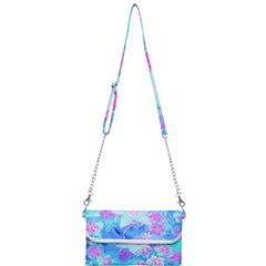 Blue And Hot Pink Succulent Underwater Sedum Mini Crossbody Handbag by myrubiogarden