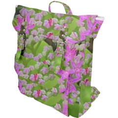 Hot Pink Succulent Sedum With Fleshy Green Leaves Buckle Up Backpack