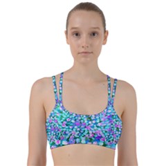 Blue And Hot Pink Succulent Sedum Flowers Detail Line Them Up Sports Bra by myrubiogarden