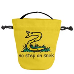 No Step On Snek Gadsden Flag Meme Parody Drawstring Bucket Bag