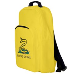 No Step On Snek Gadsden Flag Meme Parody Double Compartment Backpack