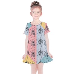 Abstract Christmas Balls Pattern Kids  Simple Cotton Dress