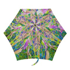 Abstract Oriental Lilies In My Rubio Garden Mini Folding Umbrellas by myrubiogarden