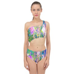 Abstract Oriental Lilies In My Rubio Garden Spliced Up Two Piece Swimsuit by myrubiogarden