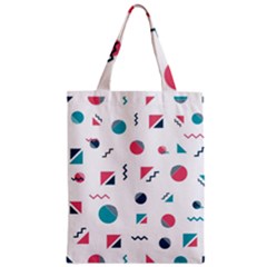 Round Triangle Geometric Pattern Zipper Classic Tote Bag by Alisyart