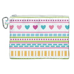 Geometry Line Shape Pattern Canvas Cosmetic Bag (xl) by Alisyart