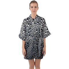 Water Bubble Photo Quarter Sleeve Kimono Robe by Mariart