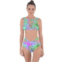 Retro Pink And Light Blue Liquid Art On Hydrangea Garden Bandaged Up Bikini Set  View1