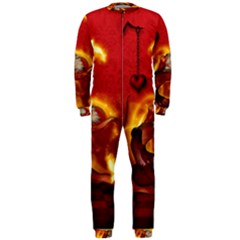 Wonderful Fairy Of The Fire With Fire Birds Onepiece Jumpsuit (men)  by FantasyWorld7