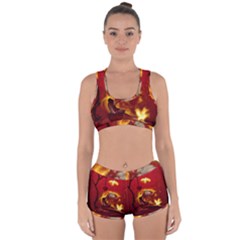 Wonderful Fairy Of The Fire With Fire Birds Racerback Boyleg Bikini Set by FantasyWorld7