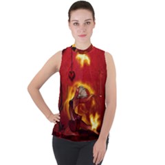 Wonderful Fairy Of The Fire With Fire Birds Sleeveless Top by FantasyWorld7