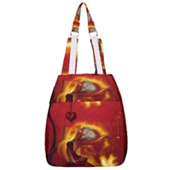 Wonderful Fairy Of The Fire With Fire Birds Center Zip Backpack